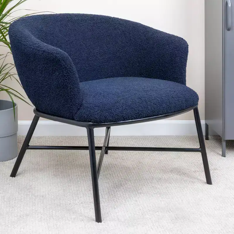 Storied Home Bowery Boucle Upholstered Accent Arm Chair