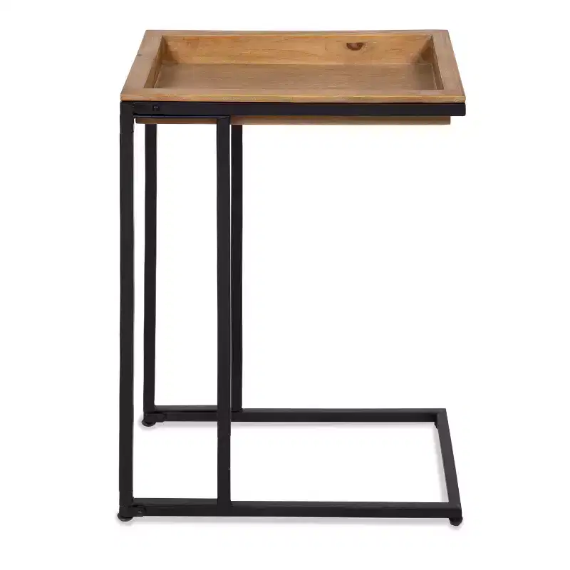 Kate and Laurel Lockridge Wood and Metal C-Table