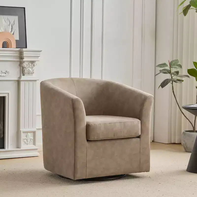 Christopher Knight Home Jackson Contemporary Faux Leather Upholstered Swivel Club Chair