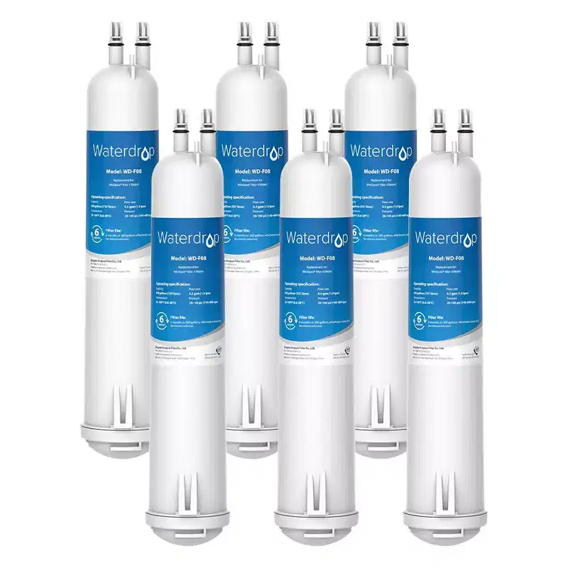 Waterdrop EDR3RXD1 Refrigerator Water Filter Replacement for Everydrop Filter 3,4396841,4396710, Kenmore 46-9083, 6-Filters