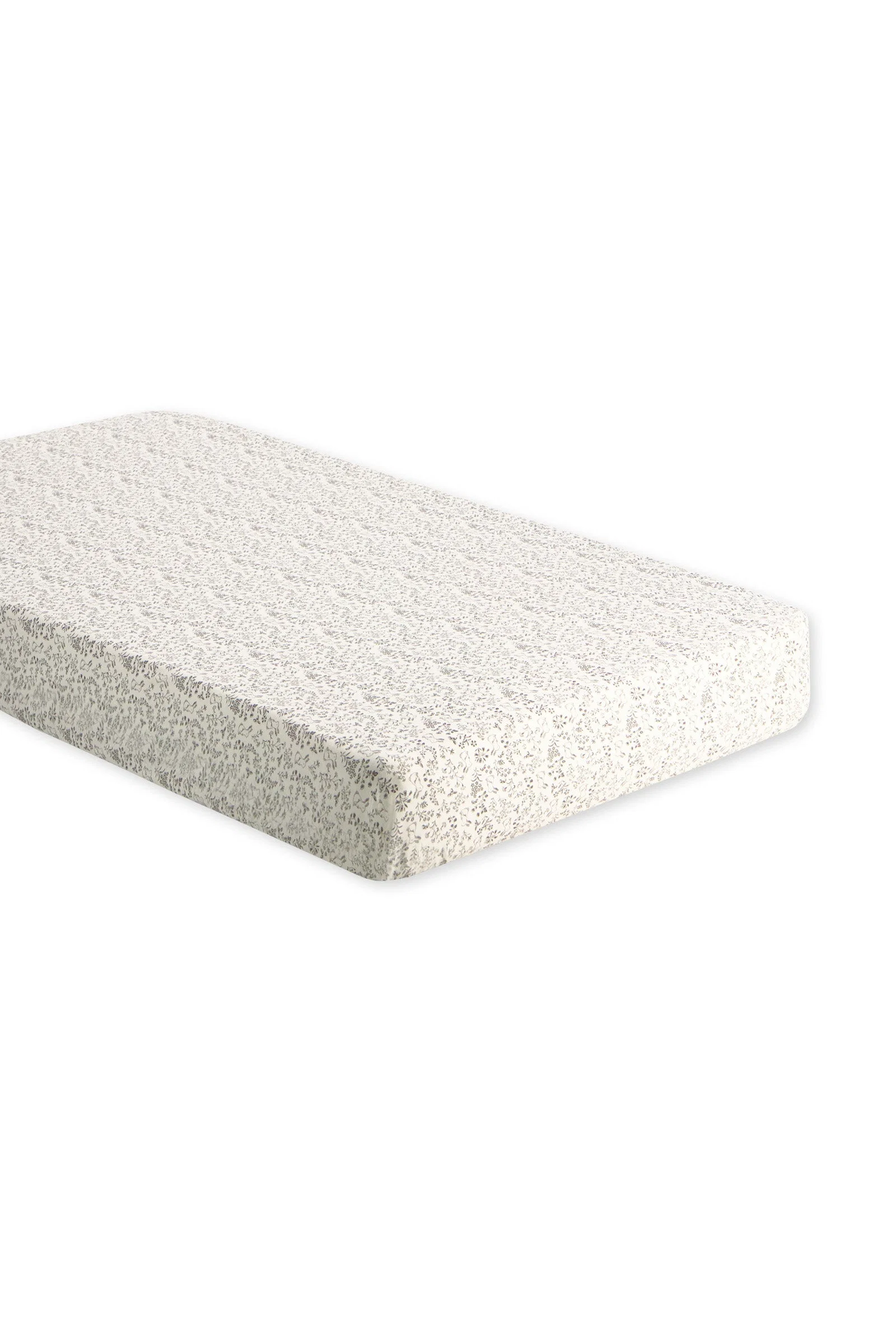 Dreamy Tofu Bunny Garden Print Organic Cotton Cot Sheet with Soft Breathable Stretch for Babies