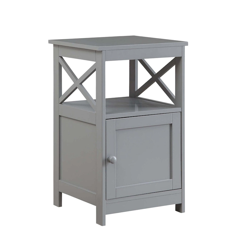 Convenience Concepts Oxford End Table with Storage Cabinet and Shelf