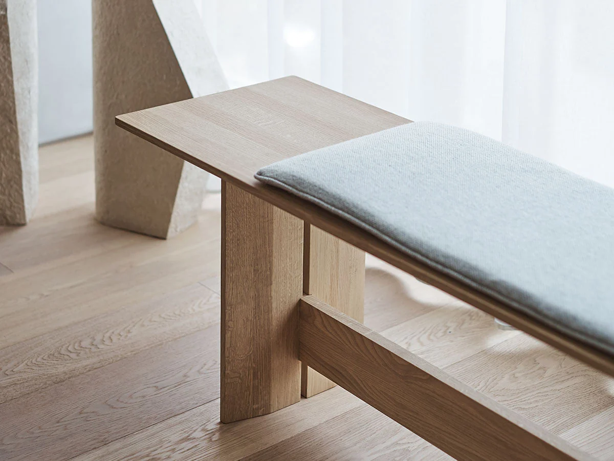 Low, long bench