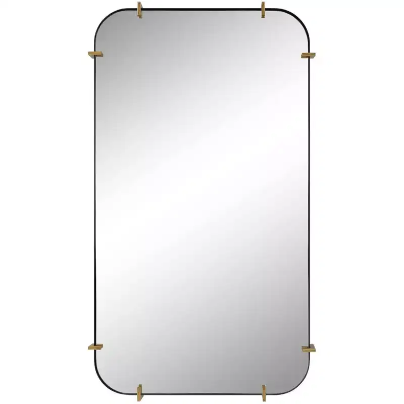 Uttermost Pali Black 27 1/4 x 47 1/2 Rectangular Wall Mirror