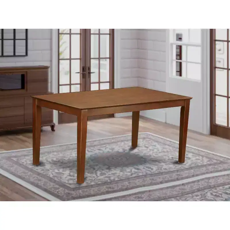 Rectangular dining table 36x60 with solid wood top