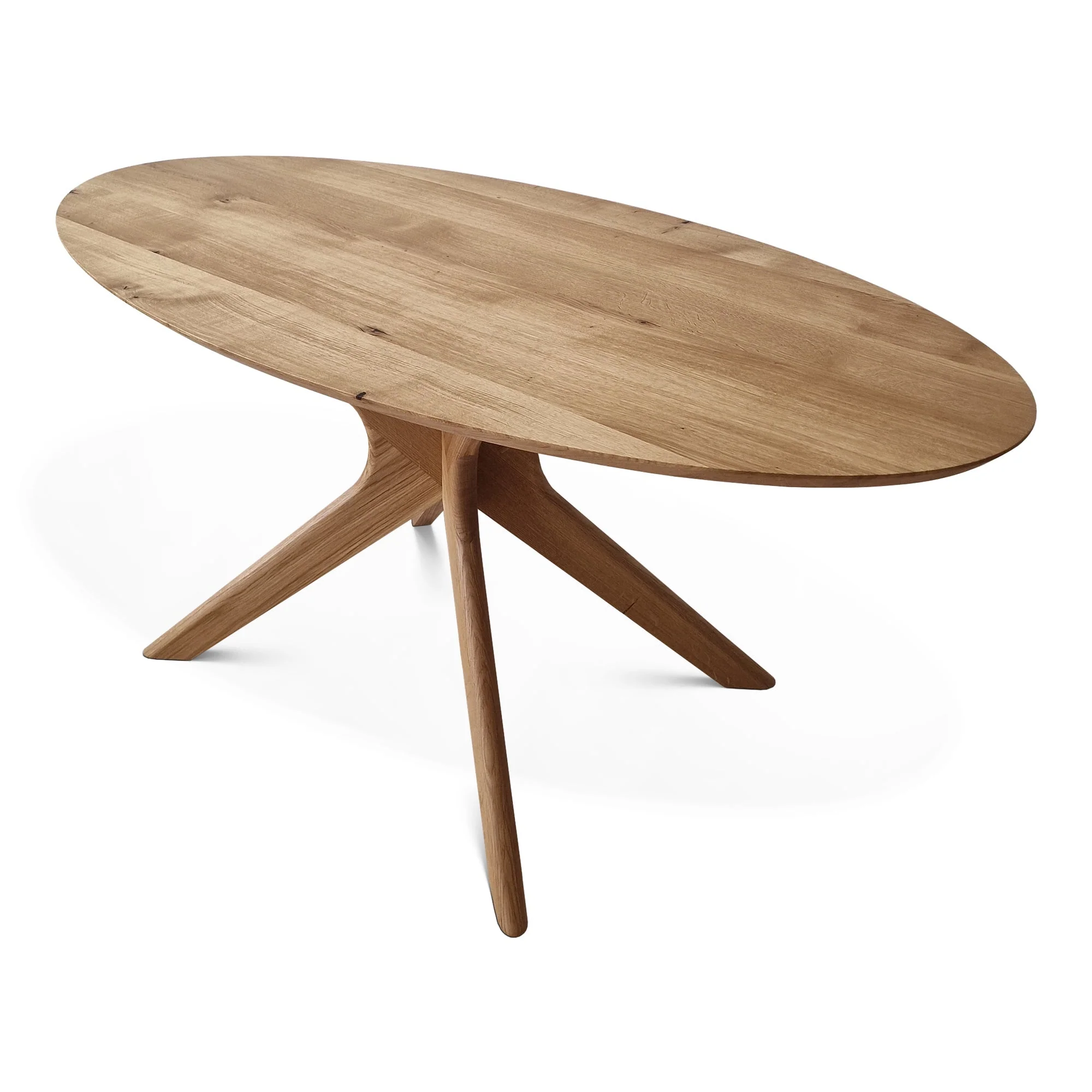 Oval Dining Table in Solid Oak - Introducing our handcrafted round oak dining table - a stunning addition to any home - Made from solid wood this