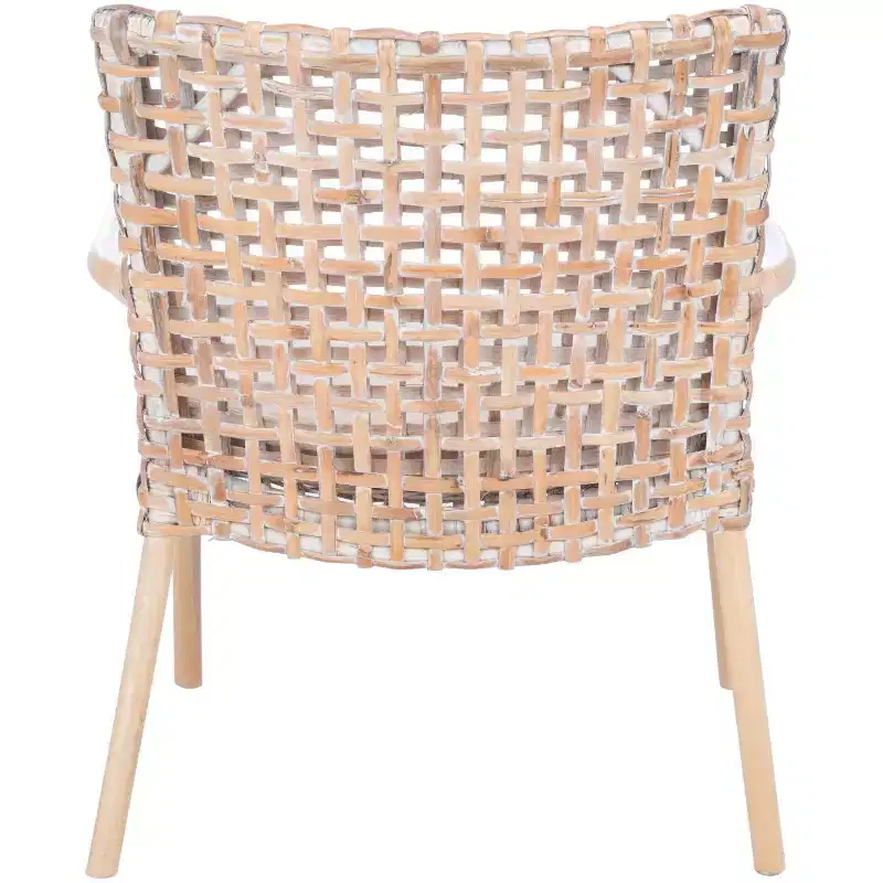 Collette Rattn Accent Chair W/ Cushion - ACH6515 - Safavieh