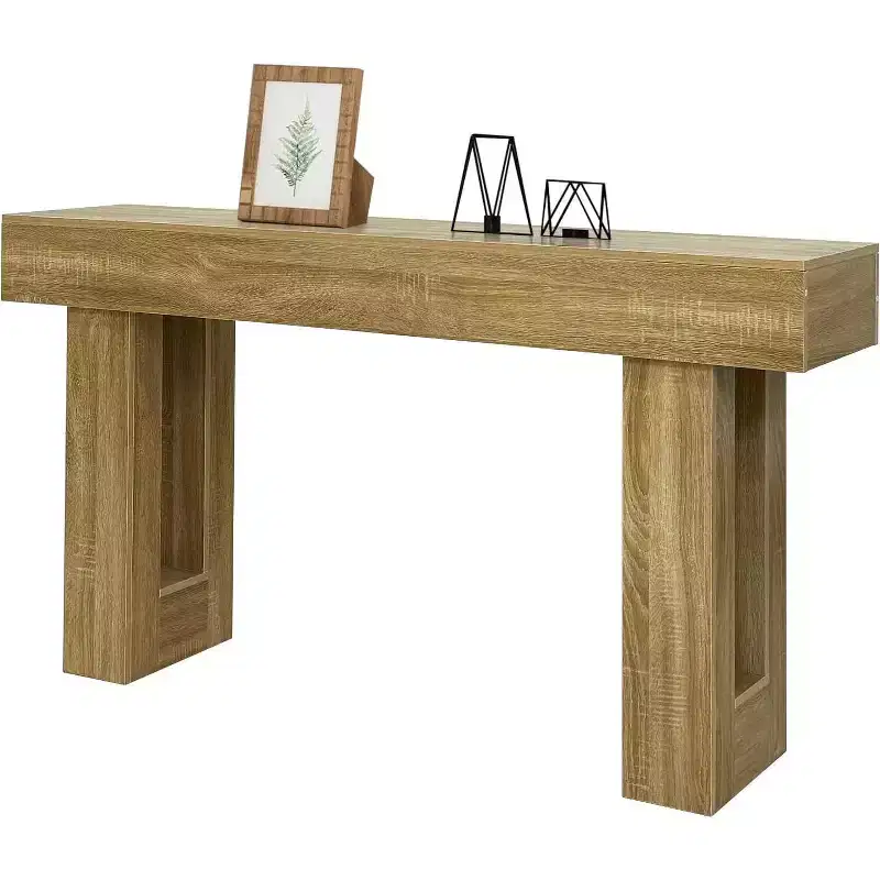 63-Inch Farmhouse Console Table – Wood Entryway & Sofa Table