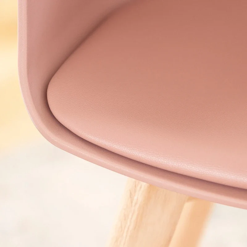Set of 2 Dining Chairs with Wood Legs