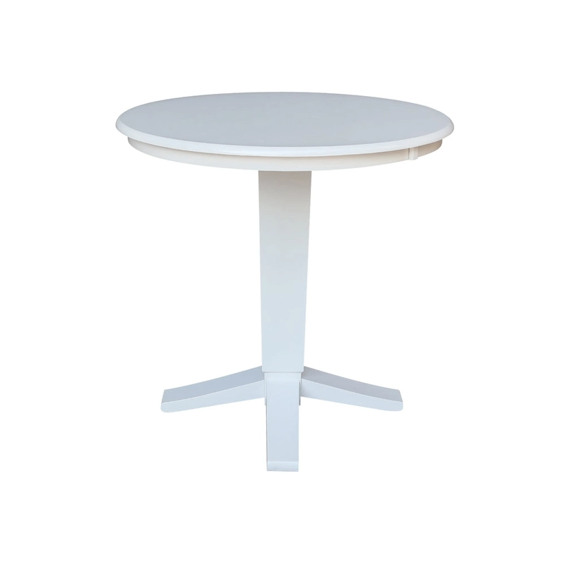 36 in Solid Wood Round Top Counter Height Pedestal Dining Table