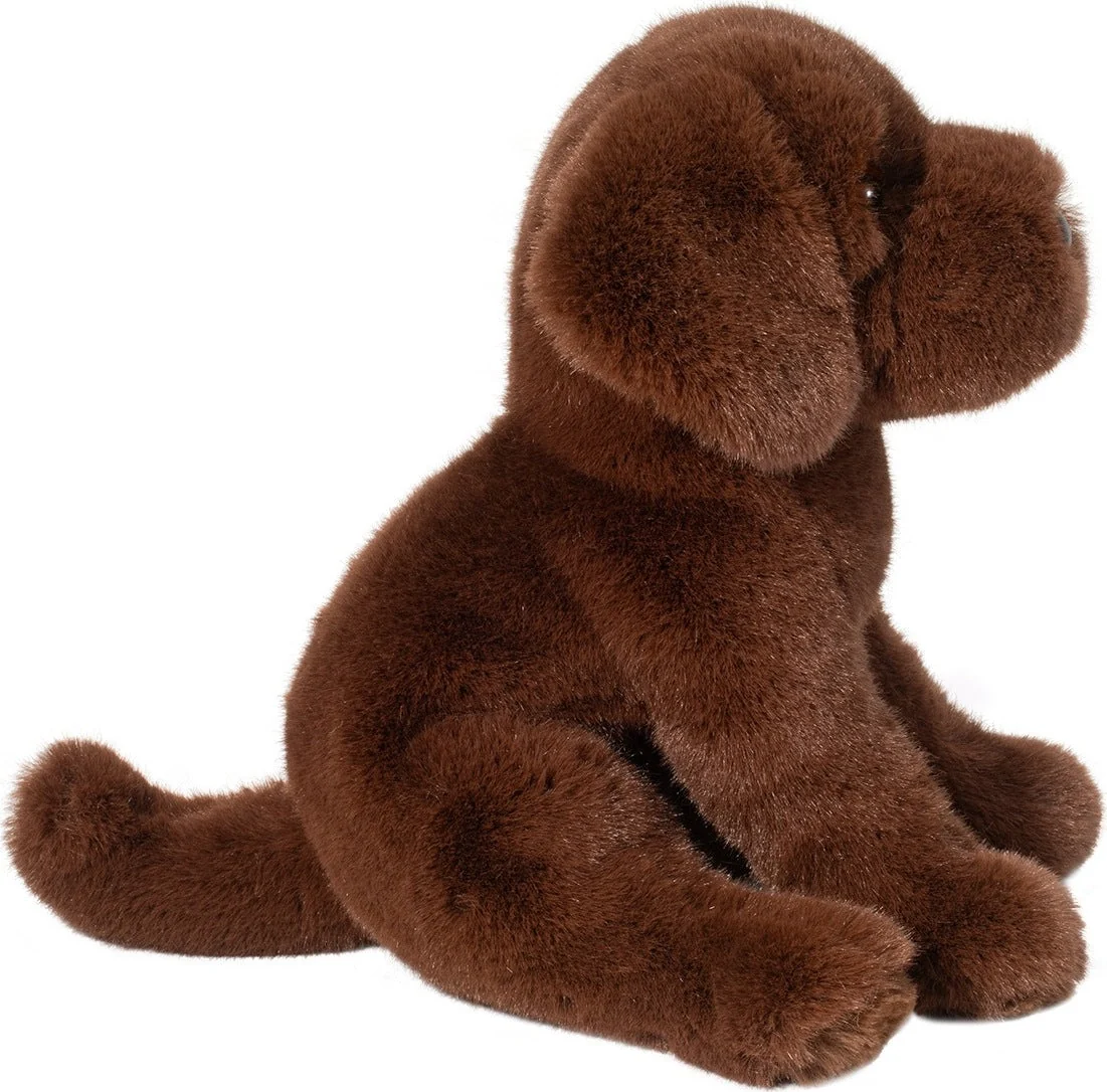 Chocolate Lab Stuffed Animal Plush Dog Toy Sitting Figure