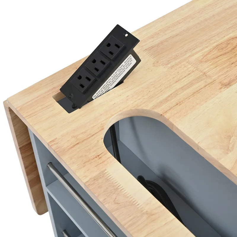 Kitchen Island with Power Outlet