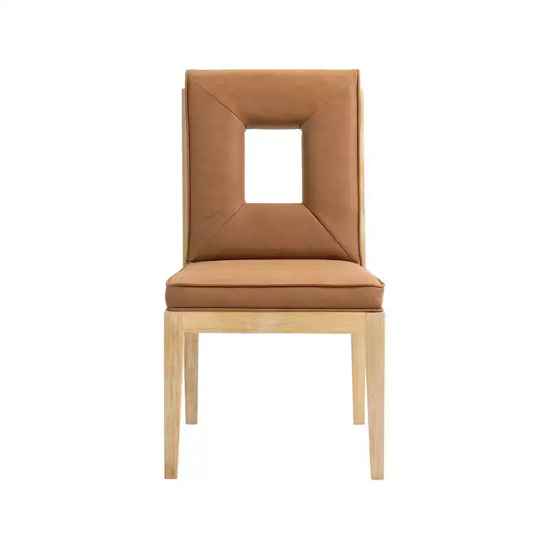 Meridian Furniture,Gwendolyn Vegan Leather Dining Side Chair, Set of 2