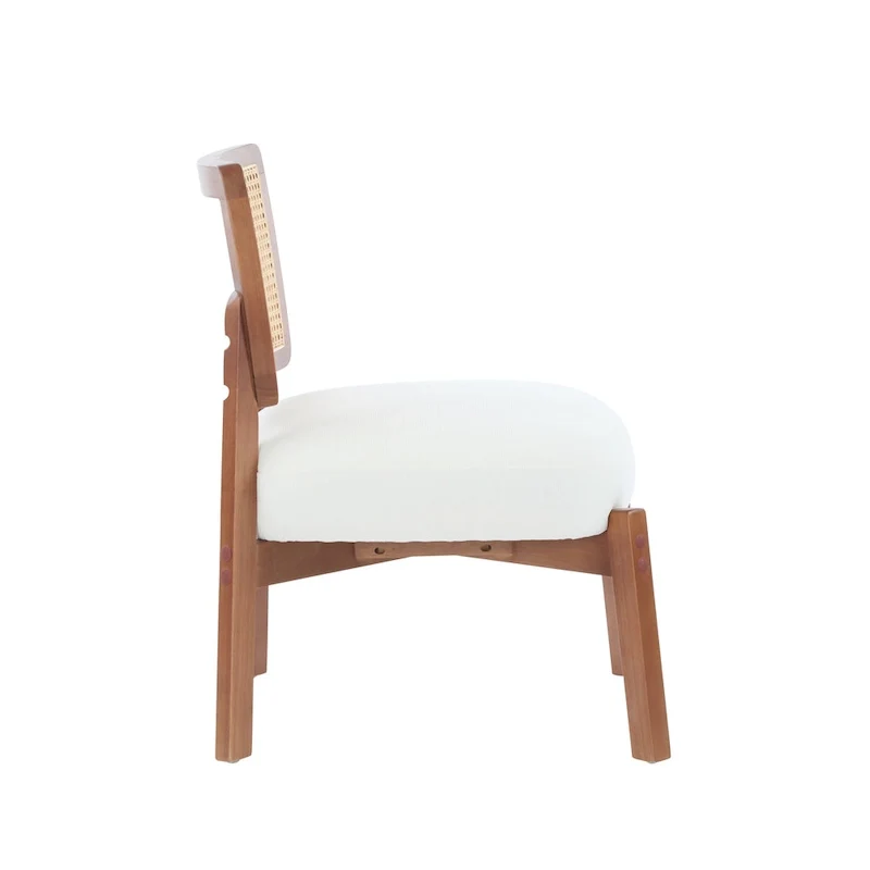 Christopher Knight Home -Alma (Set of 2) Modern Beige Lounge Chair with Woven Backrest, Sturdy Wooden Frame