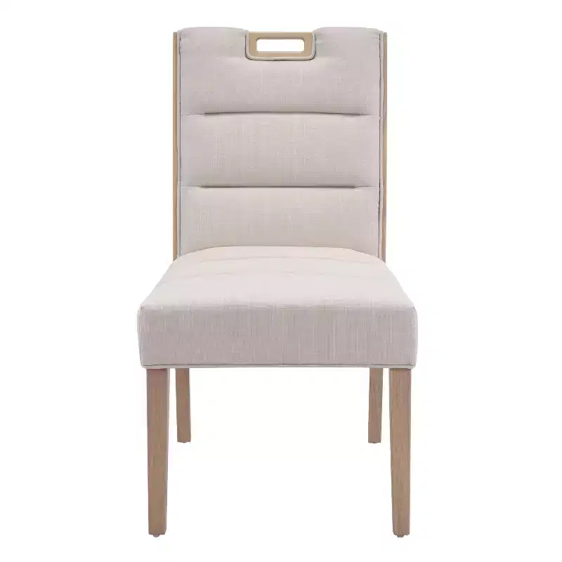Sungjin Modern Rubberwood Upholstered Armless Dining Chairs (Set of 2)