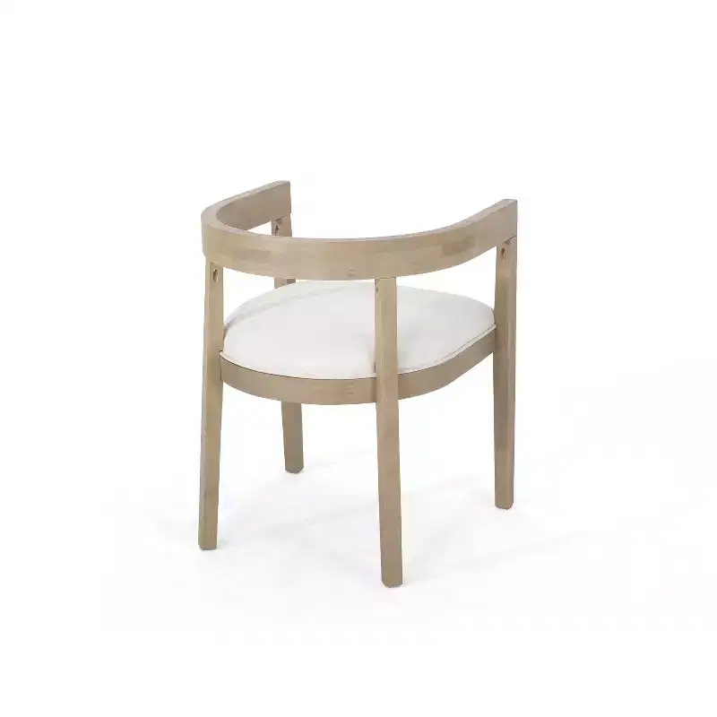 GDFStudio Ladieu Rustic Fabric Upholstered Wood 5 Piece Dining Set