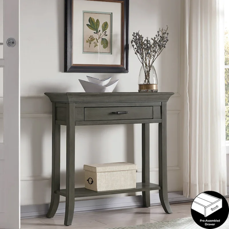 Traditional tray-side entryway cabinet