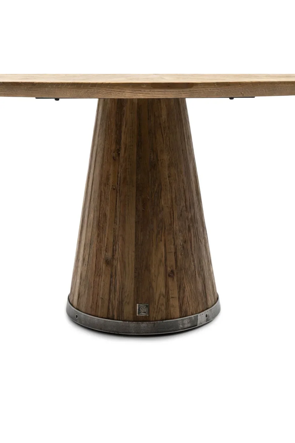 Round Oak Pedestal Dining Table