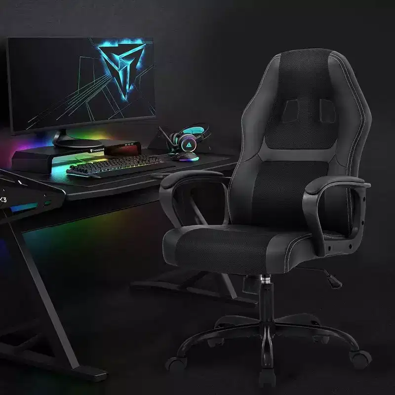 FDW Racing Gaming Chair Home Office Chair Ergonomic Desk Chair Massage PU Leather Computer Chair with Lumbar Support Headrest Armrest