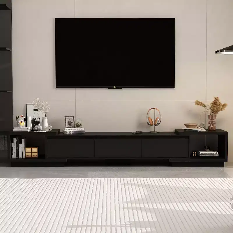 Famapy Extendable TV Console Table Modern TV Cabinet with Drawers