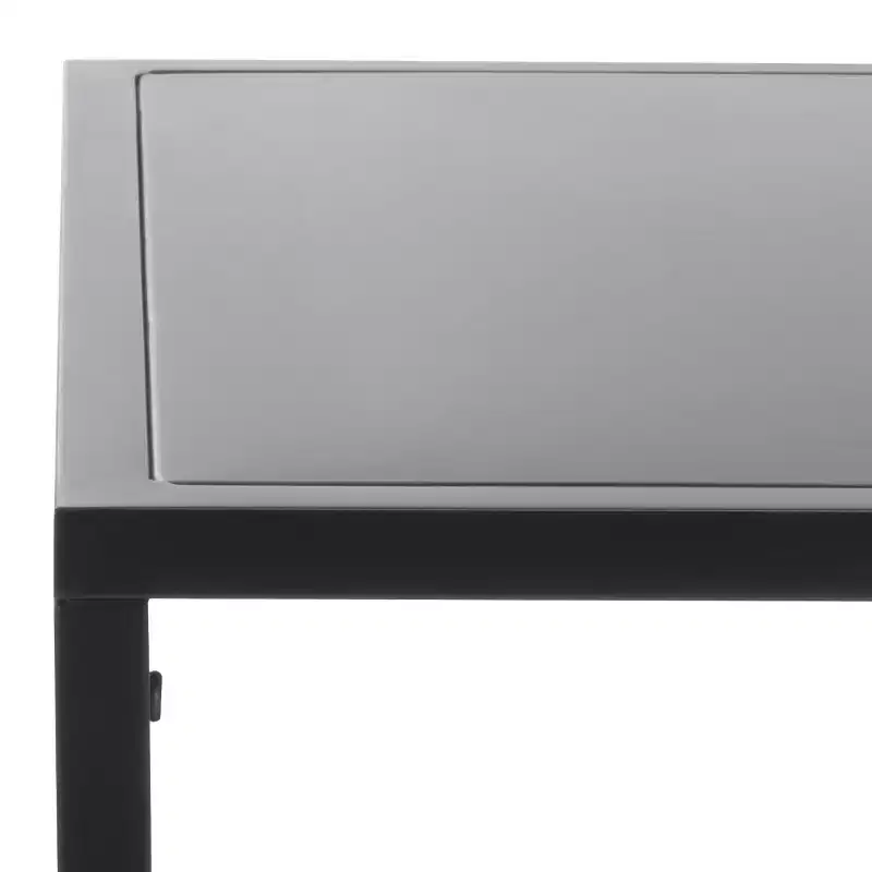 Hodge Metal 3 Shelf Accent Table - SFV9557 - Black - Safavieh Couture