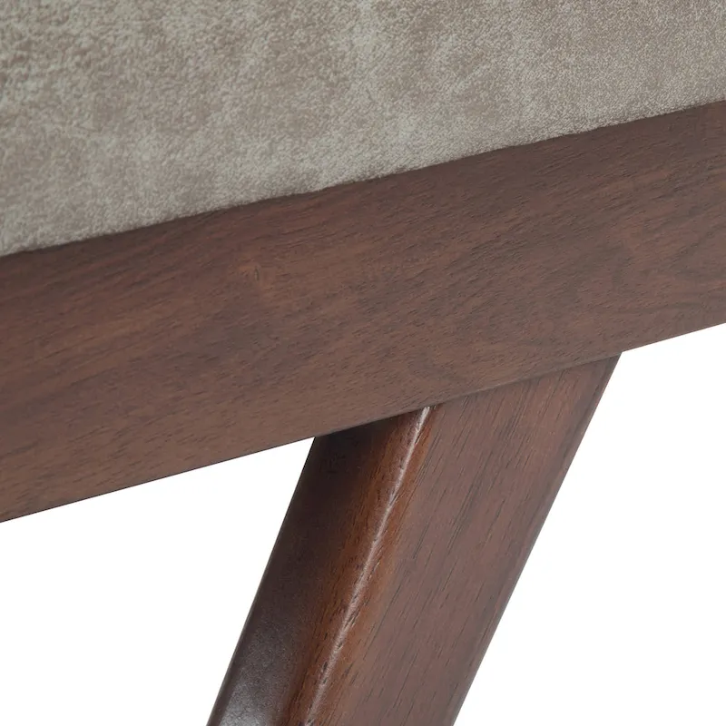 WYNDENHALL Nadine 48 inch Wide Mid Century Modern Rectangle Ottoman Bench