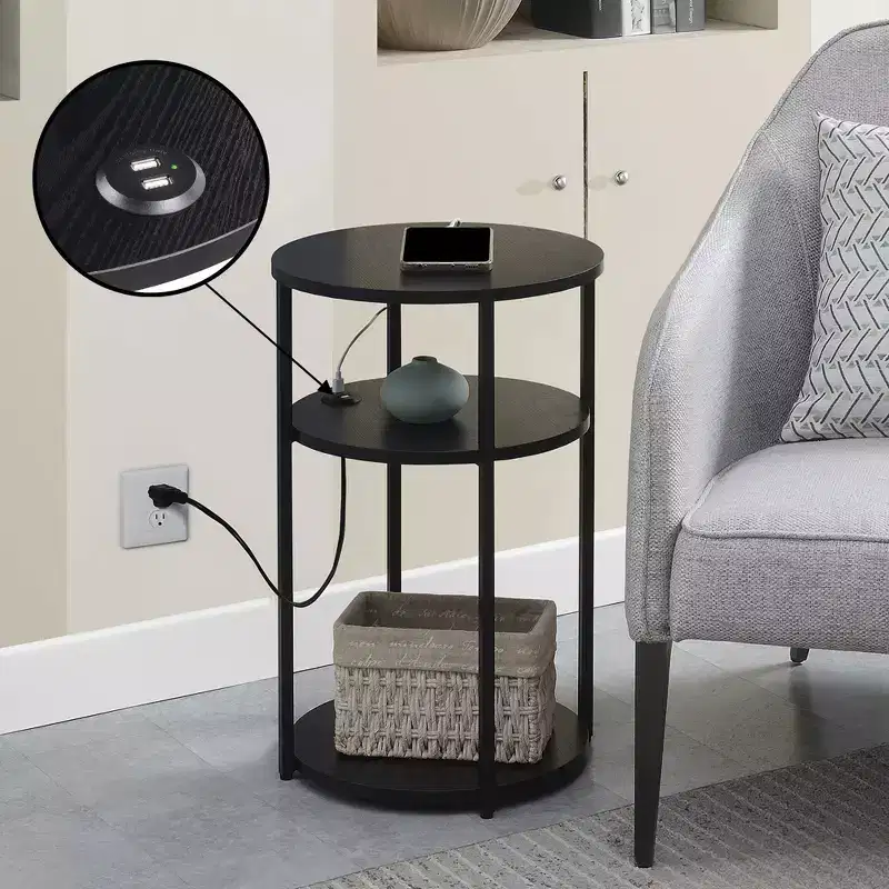 Breighton Home Samuel 3 Tier End Accent Table