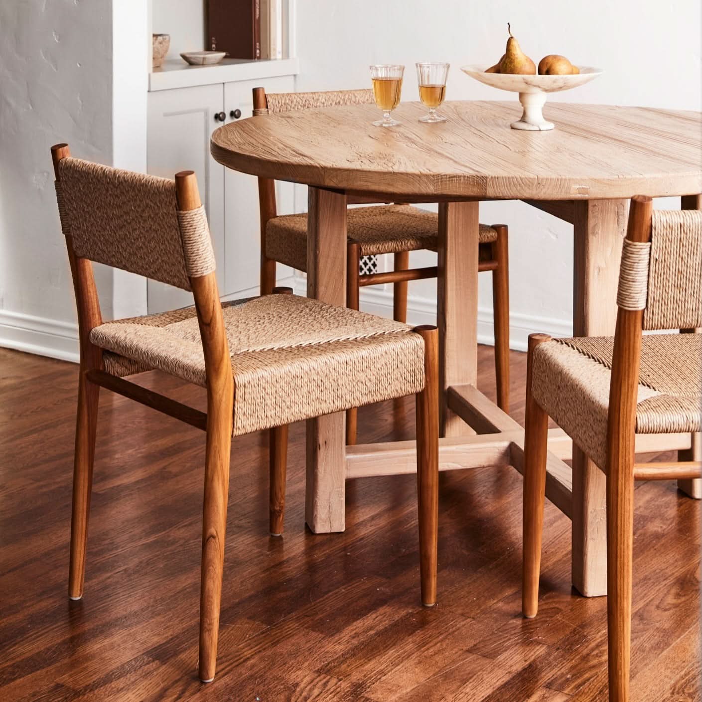 Dining Chair - The all-weather performance rush provides an elegant yet durable option for outdoor dining or high traffic kitchen dining areas