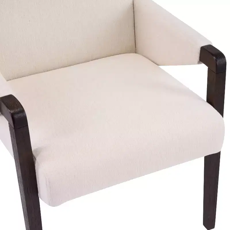 Christopher Knight Home Nattapong Modern Rubberwood Linen Upholstered Dining Chairs (Set of 2)
