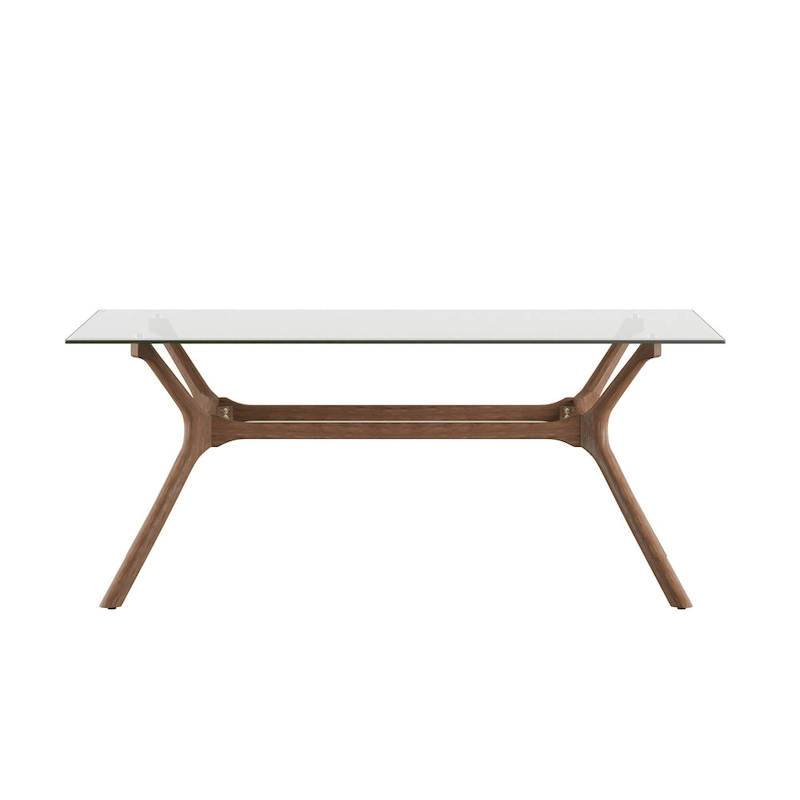 Nadine Mid-Century Dark Walnut Finish Rectangular Dining Table by iNSPIRE Q Modern