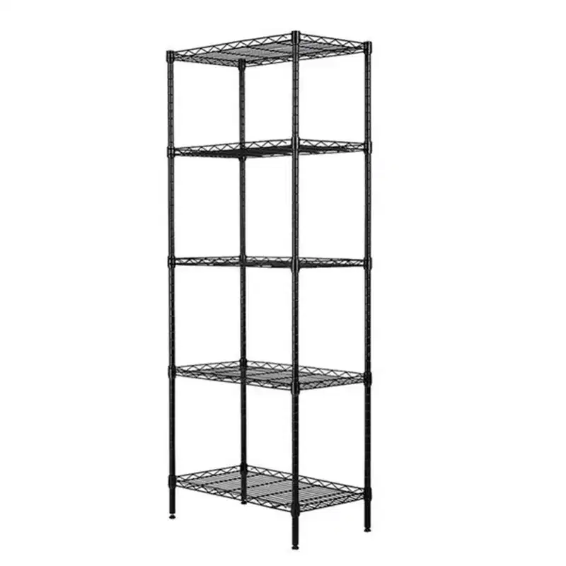 Metal Storage Shelves Home Kitchen Microwave Oven Rack Organizer Black