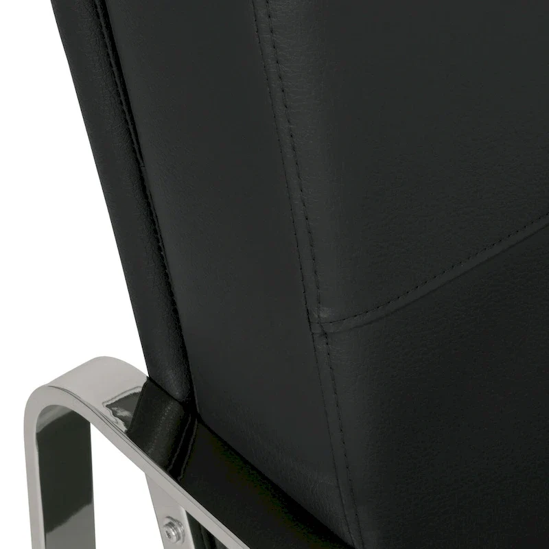 Studio Designs Home Allure Metal and Blended Leather Modern Accent Arm Chair