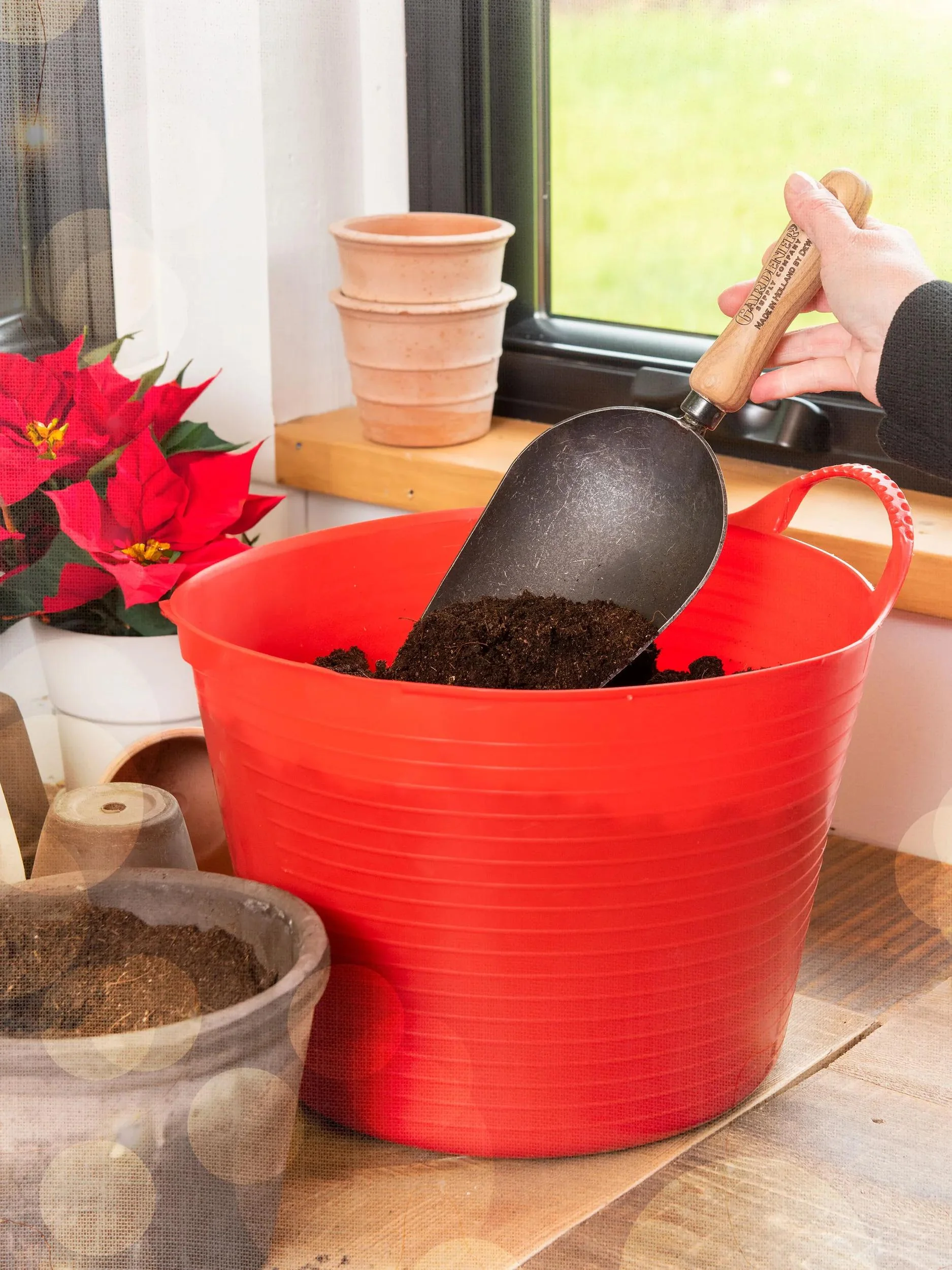 Oversized Garden Scoop with Wide Mouth for Soil Potting and More