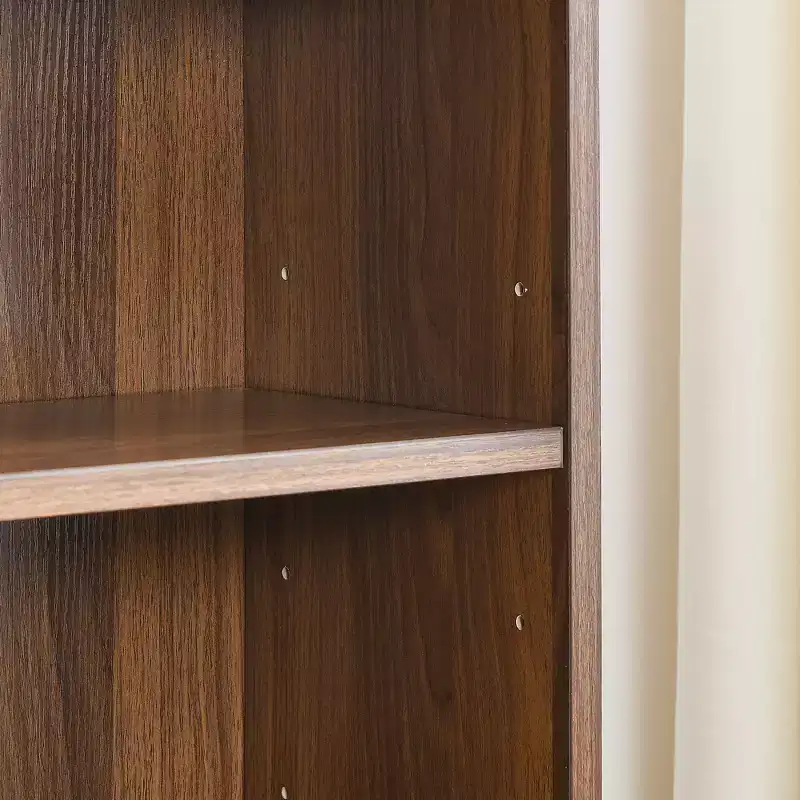 70.9 in.Tall Wood 4-Shelf Standard Bookcase with Shelves (Set of 2)