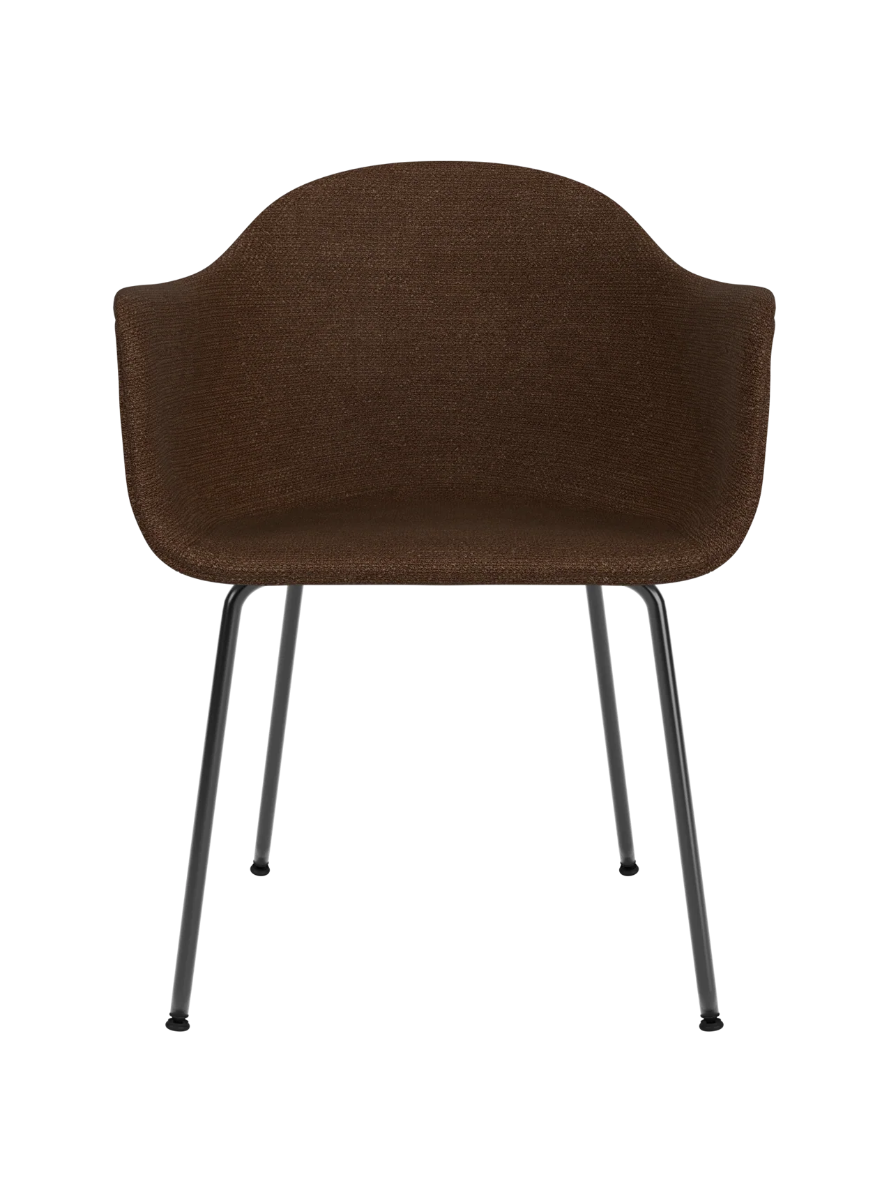 Upholstered Dining Chair, Black Steel Base ¨C High Back, 25mm Foam Seat