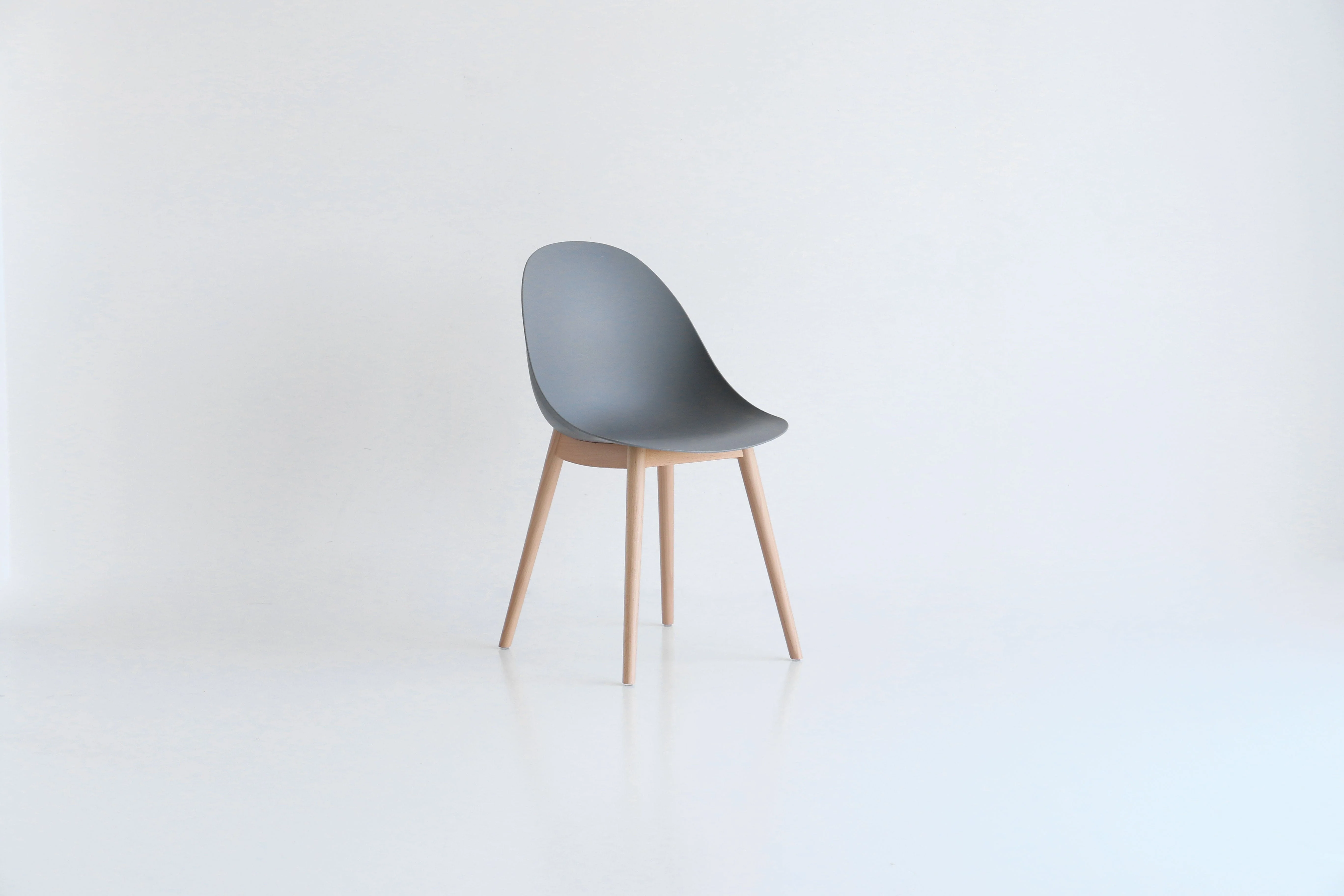 Gray Wood Side Chair
