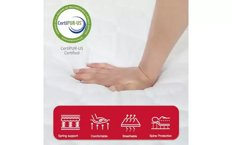 8 Inch Medium Firm Spring Mattress in a Box, CertiPUR-US Certified, Fiberglass Free, Cool Sleep