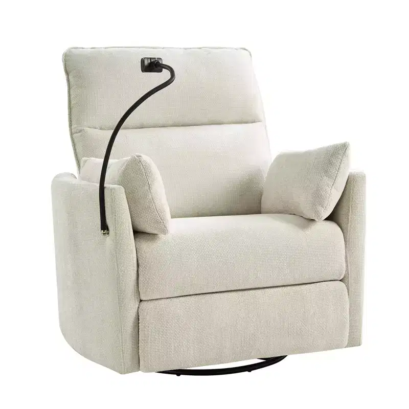 Julius 38 Power Rocking Swivel Nursery Recliner with USB | HULALA HOME