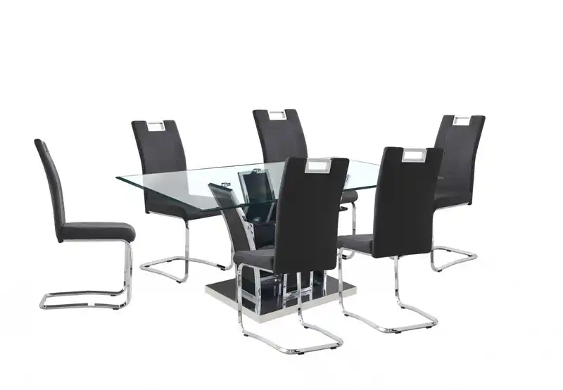 Dining Chair, Grey Fabric