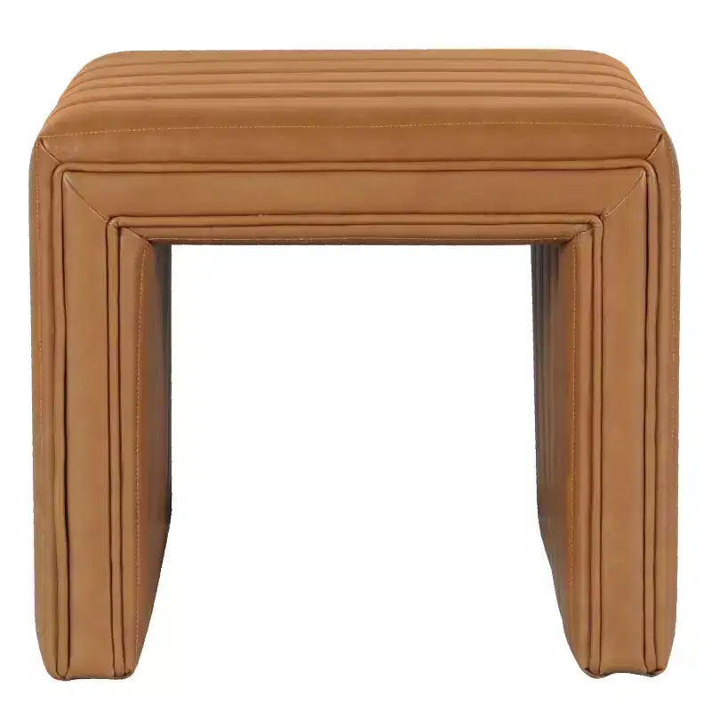 Modern Single Rectangle Top Accent Small Ottoman, Upholstered Footstool for Bedroom, Living Room