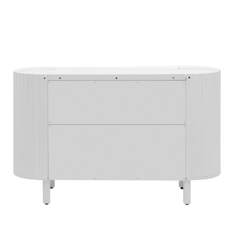 Merax Curved Design Light Luxury Sideboard with Adjustable Shelves