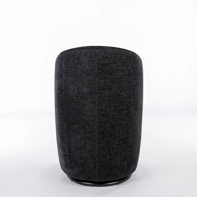 Chenille Fabric Swivel Accent Armchair