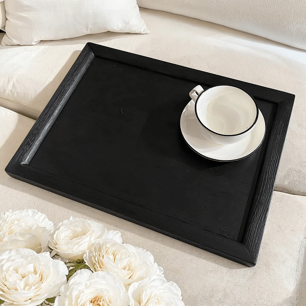 Black Oak Veneer Sofa Table
