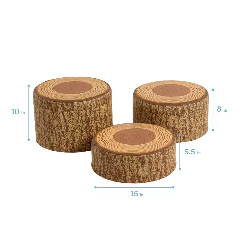 SoftZone Tree Stump Stool Set 3-Piece