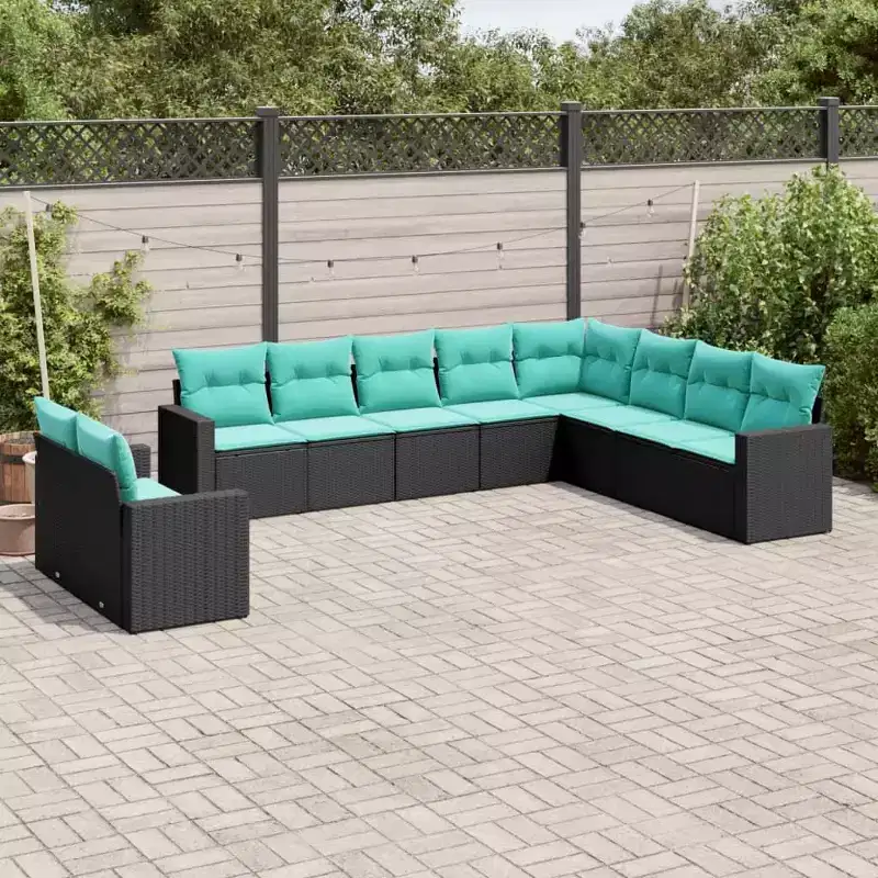 vidaXL Garden Sofa Set and PE rattan Large Modular
