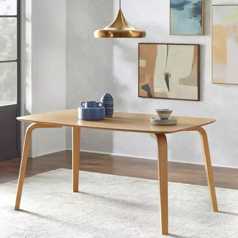 Lifestorey Sigrid Rectangular Dining Table Natural Light Oak