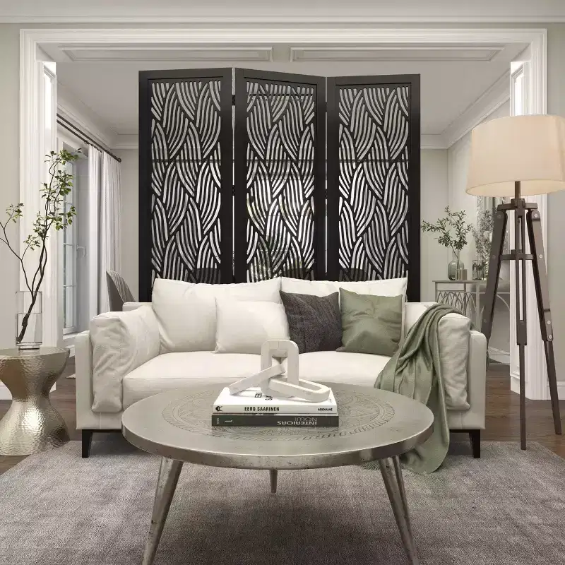 Olivia & May Wooden 3 Panel Room Divider Screen