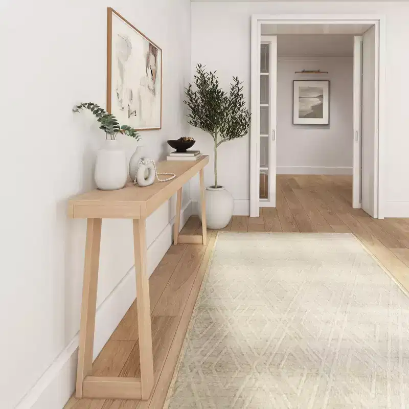 Plank+Beam Solid Wood 66 Console Table, Classic Entryway Table, Narrow Foyer Table