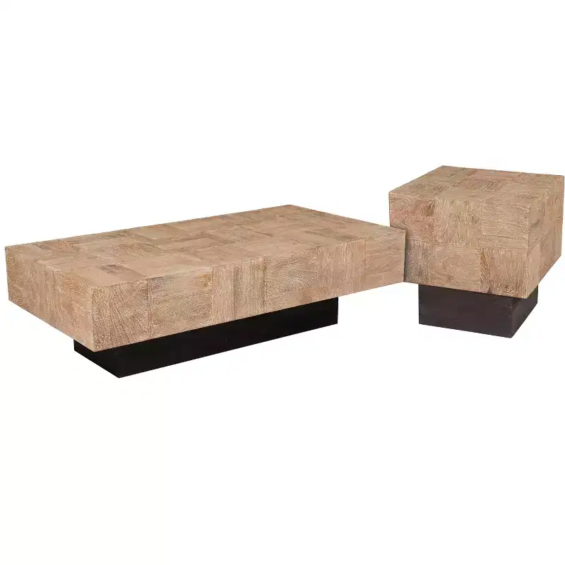 HomeRoots 24 Brown Solid Wood End Table