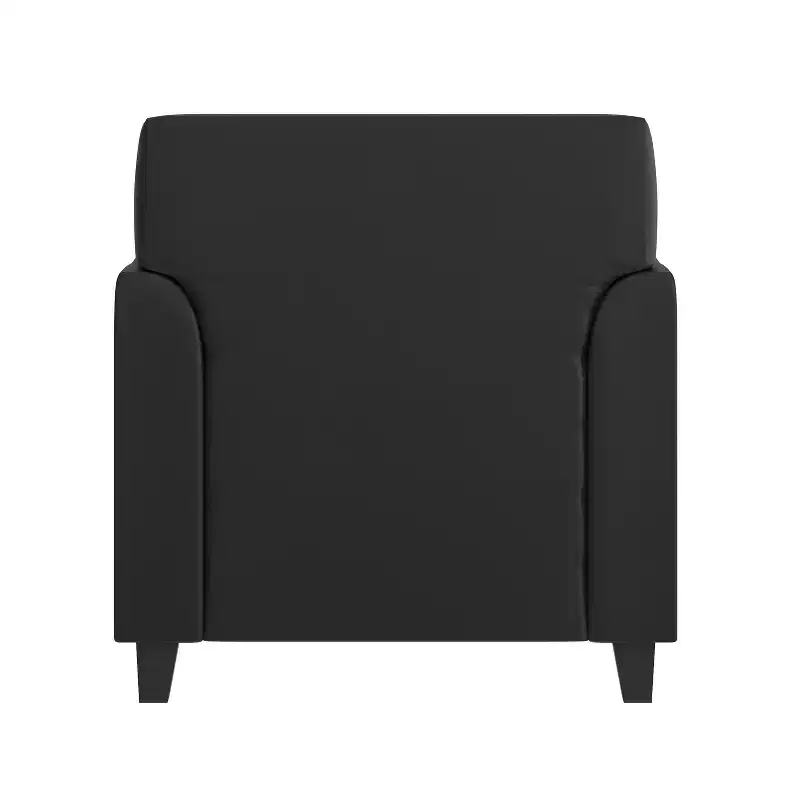 Emma and Oliver Leather Chair with Clean Line Stitched Frame
